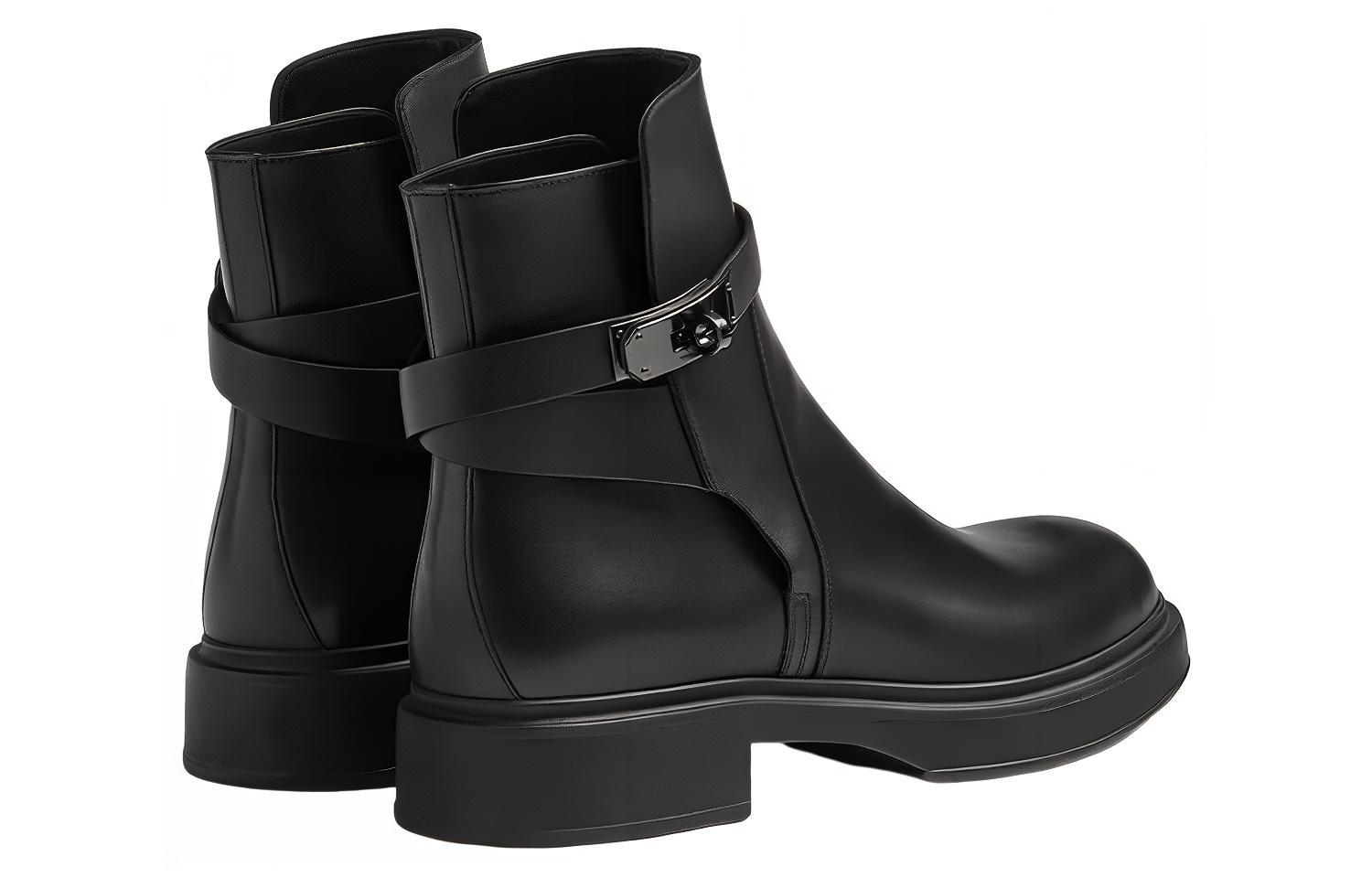 Purchase HERMES Veo Round Toe Ankle Boot 'Black' H222935Z-H01