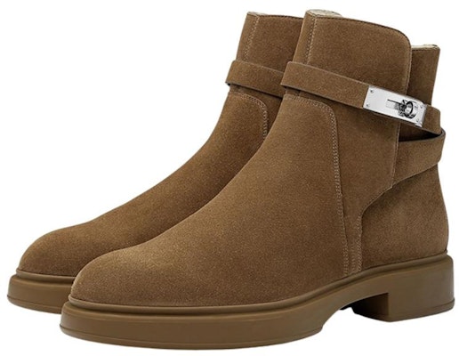 HERMES Veo Suede Bootie 'Brown' H212862Z-HA3 Lookbook HERMES Veo Suede Bootie 'Brown' H212862Z-HA3