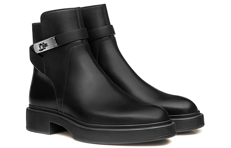 Shop HERMES Veo Veau Short Boots 'Black' H192081Z-R23
