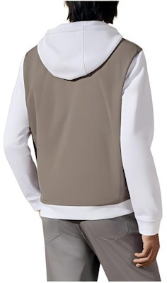 HERMES White Solid Color Hooded Pullover Zip Long Sleeve Sweatshirt H457870HA90SM Lookbook HERMES White Solid Color Hooded Pullover Zip Long Sleeve Sweatshirt H457870HA90SM