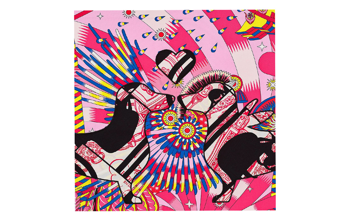 HERMES Woof Woof Pink 90cm Silk Scarf H593729SU01 圖 4