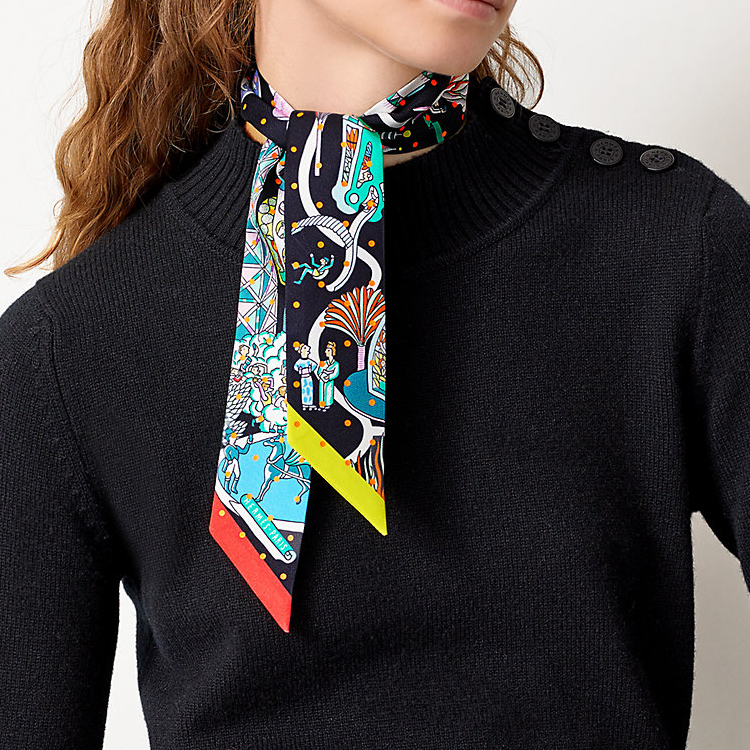 HERMES World Expo Floral Twilly Scarf Unisex Multi-color H063604S-06 圖 3