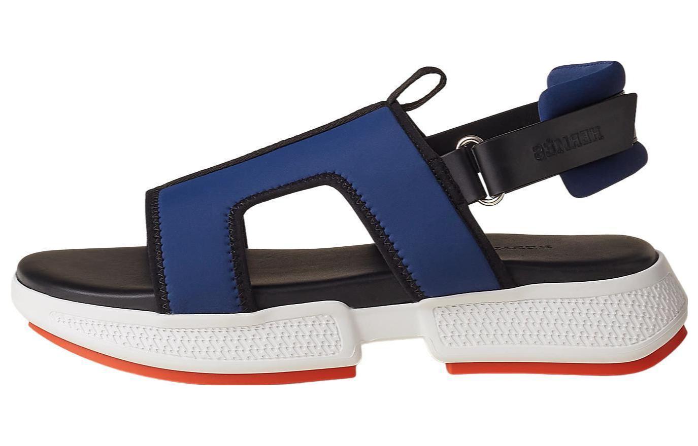 HERMES Woven Fabric Sandal 'Blue Black' H231752Z-HI3