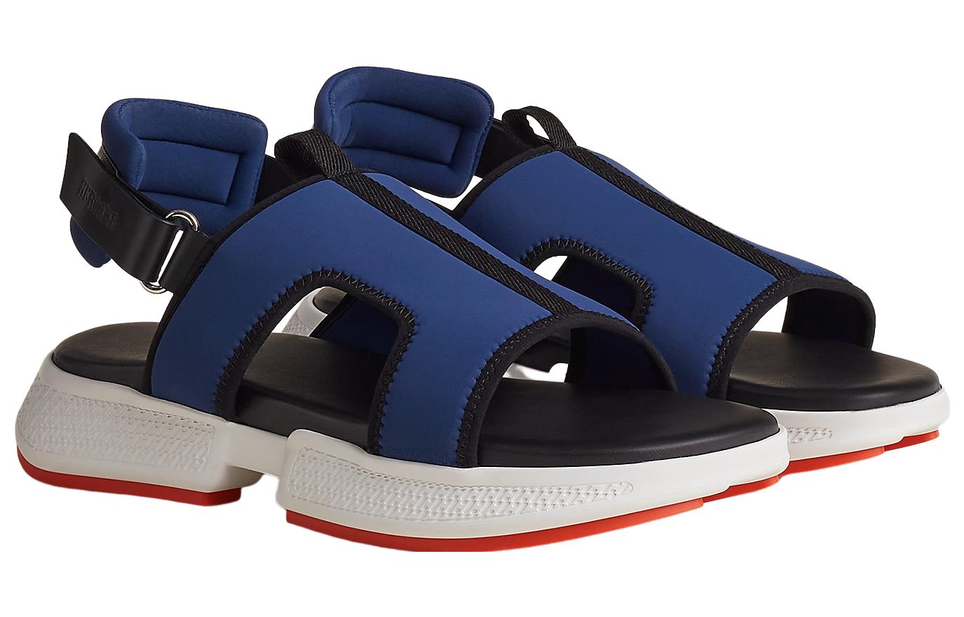 Lookbook 爱马仕编织布凉鞋‘蓝黑’ H231752Z-HI3