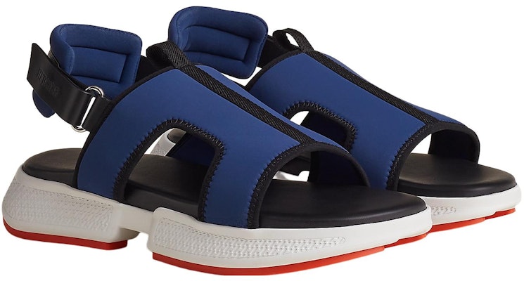 Sandal Kain Tenun HERMES 'Biru Hitam' H231752Z-HI3 Lookbook Sandal Kain Tenun HERMES 'Biru Hitam' H231752Z-HI3