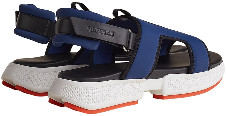 Sandal Kain Tenun HERMES 'Biru Hitam' H231752Z-HI3 Shop Sandal Kain Tenun HERMES 'Biru Hitam' H231752Z-HI3
