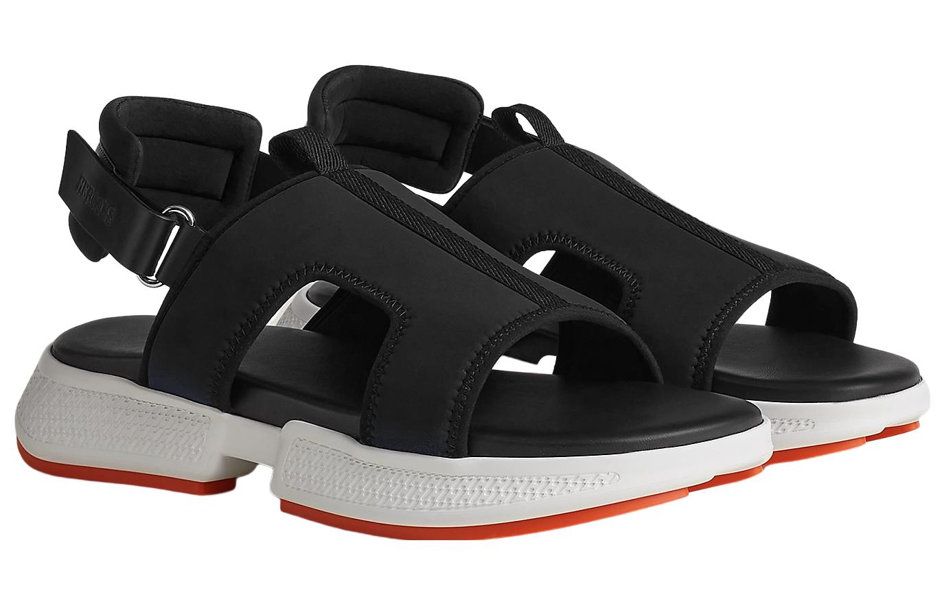 Shop HERMES Woven Sandals 'Simple Comfort Black' H231752Z-H02