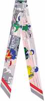 HERMES Wow Twilly Scarf for Men and Women Couple Design - Pink H063463-05 HERMES Wow Twilly Scarf for Men and Women Couple Design - Pink H063463-05