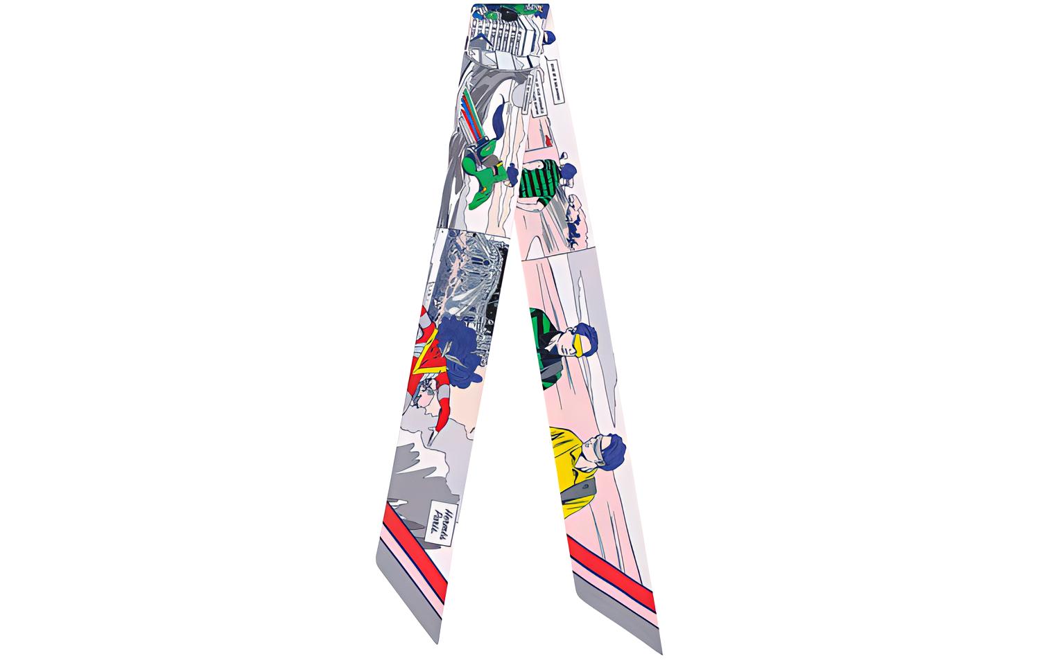 HERMES Wow Twilly Silk Scarf Unisex Couple Edition H063463S-05