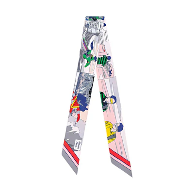 HERMES Wow Twilly Silk Scarf Unisex Couple Edition H063463S-05