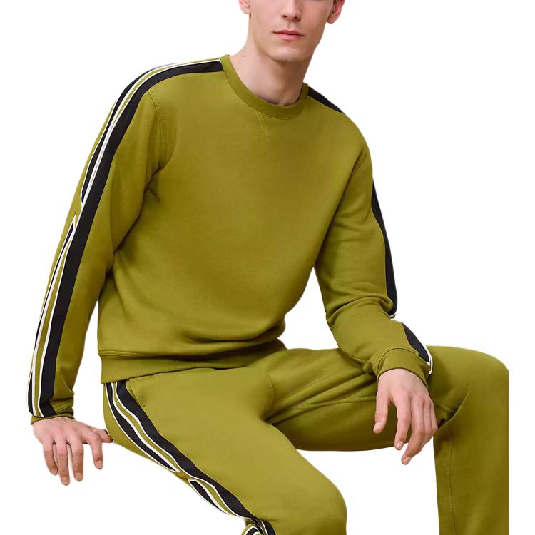 Hermes Yellow Long-Sleeve Crewneck Sweatshirt with Ribbed Finish H467770HA89