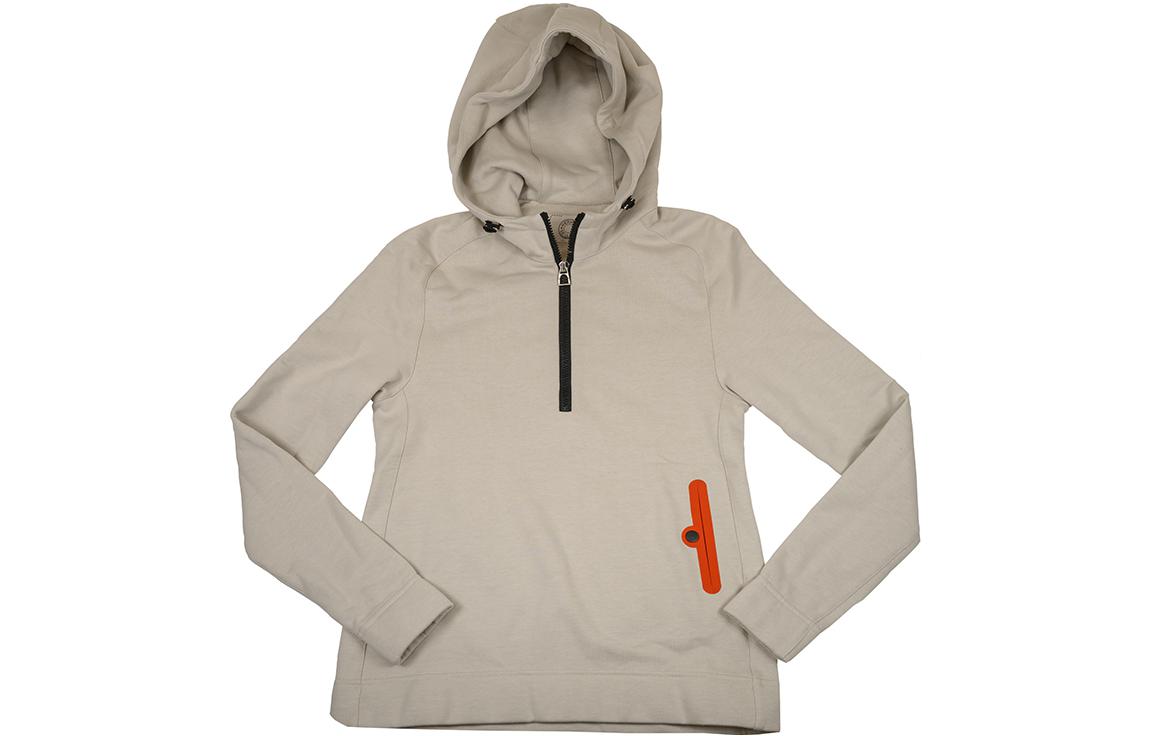 Hermes Zip-Up Loose Fit Hoodie Gray CTNSSFITGYS