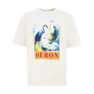 HERON PRESTON Animal Print Graphic Crewneck T-Shirt HMAA032F22JER0140146
