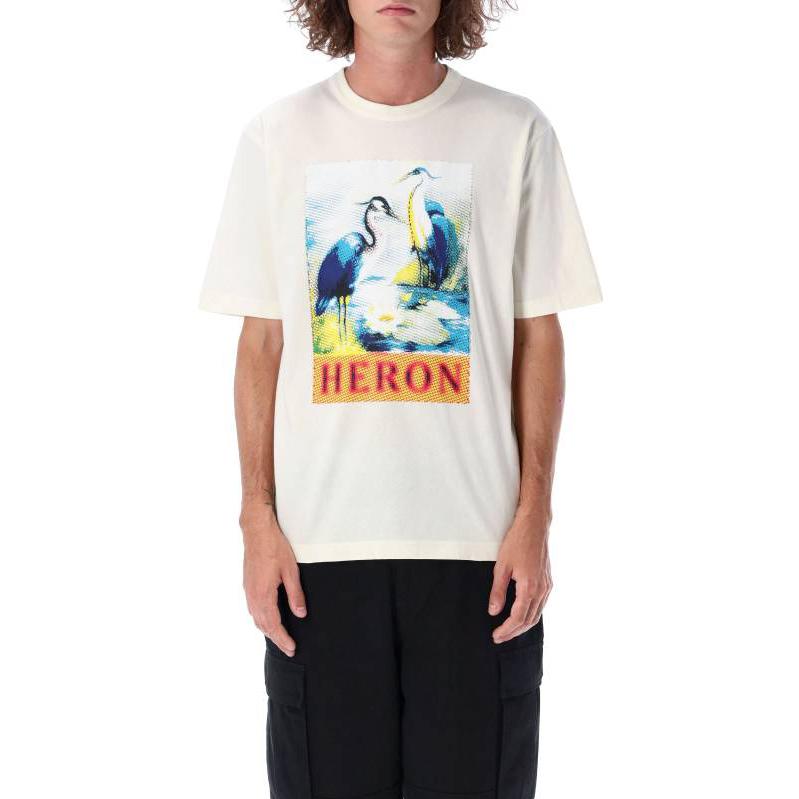 Shop HERON PRESTON Camiseta Gráfica con Estampado Animal Crewneck HMAA032F22JER0140146