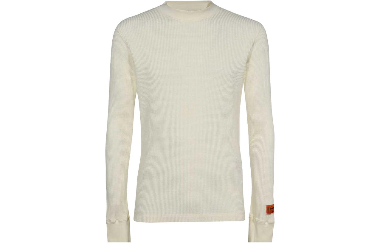 Order 헤론 프레스턴 베이지 슬림핏 크루넥 긴팔 스웨터 HMUE002F23JER002