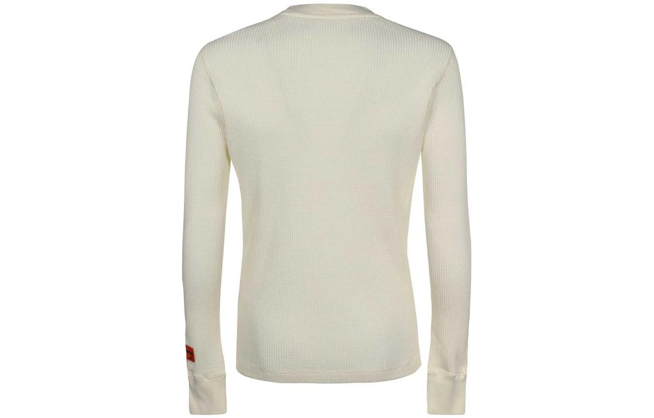 Lookbook 헤론 프레스턴 베이지 슬림핏 크루넥 긴팔 스웨터 HMUE002F23JER002