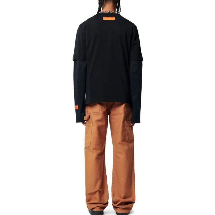 Shop Camiseta Negra HERON PRESTON con Logo de Diseño de Animal Print. HMAA032C99JER0031010