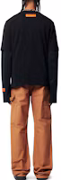 Shop HERON PRESTON 黑色圓領T恤搭配動物印花商標設計。 HMAA032C99JER0031010