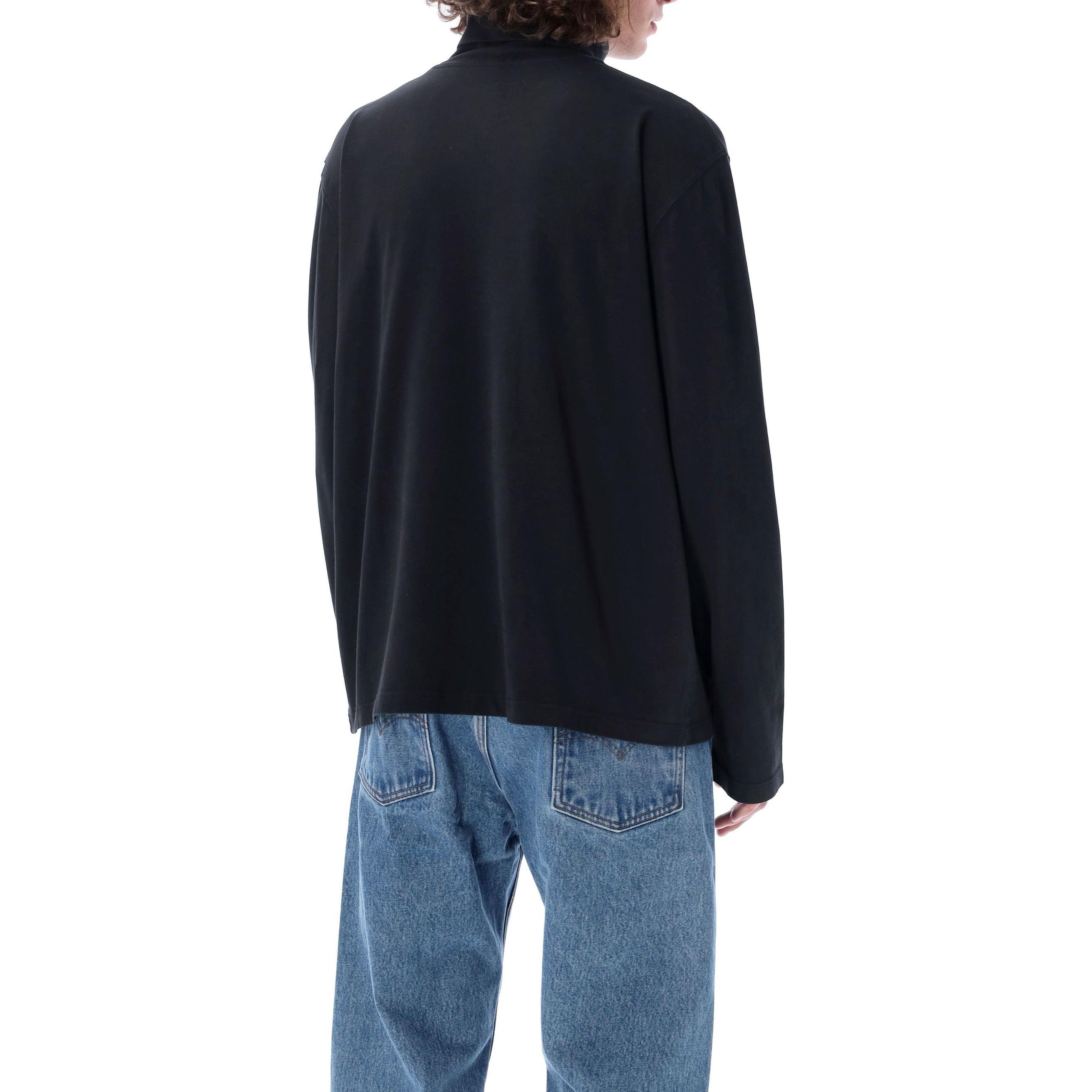 Purchase HERON PRESTON Camiseta Negra de Cuello Alto con Logo y Manga Larga HMAB027C99JER0011001