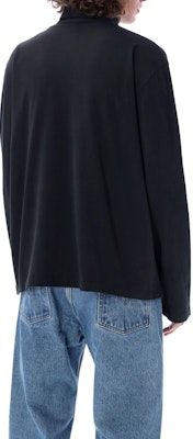 HERON PRESTON Camiseta Negra de Cuello Alto con Logo y Manga Larga HMAB027C99JER0011001 Purchase HERON PRESTON Camiseta Negra de Cuello Alto con Logo y Manga Larga HMAB027C99JER0011001