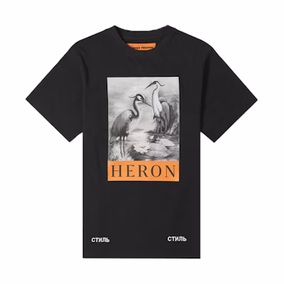 Heron Preston Alphabet Animal Print Black Unisex T-Shirt. HMAA001F186320151088