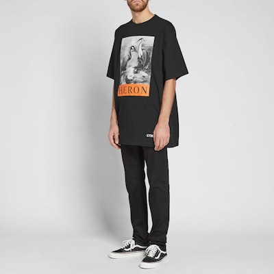 헤론 프레스턴 알파벳 애니멀 프린트 블랙 유니섹스 티셔츠. HMAA001F186320151088 Details for 헤론 프레스턴 알파벳 애니멀 프린트 블랙 유니섹스 티셔츠. HMAA001F186320151088