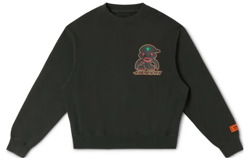 Heron Preston Animal Print Crewneck Sweatshirt Black () HMBA020F23JER0081007