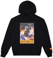 Heron Preston Black Crane Print Hoodie HMBB011F20JER0021020 Heron Preston Black Crane Print Hoodie HMBB011F20JER0021020