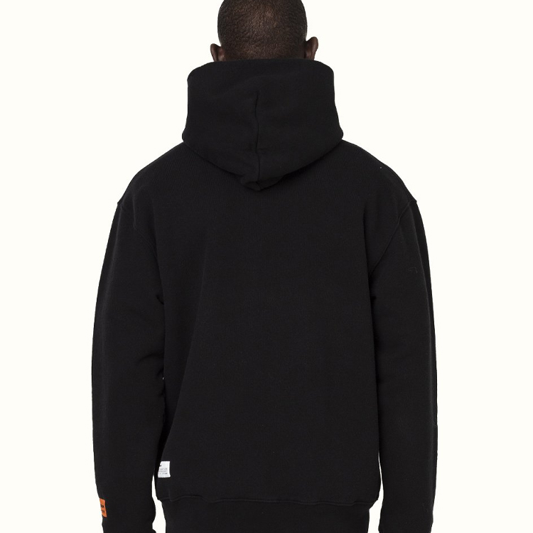 Shop Heron Preston Black Crane Print Hoodie HMBB011F20JER0021020