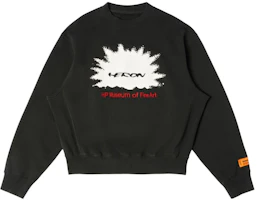 Heron Preston Black Crewneck Logo Oversized Long Sleeve Sweatshirt HMBA020F23JER0061025 Heron Preston Black Crewneck Logo Oversized Long Sleeve Sweatshirt HMBA020F23JER0061025