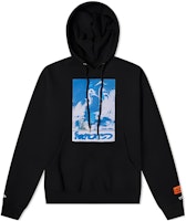 HERON PRESTON Black Hoodie with Animal Print Graphic for Men. HMBB017S21JER0031040BLACK HERON PRESTON Black Hoodie with Animal Print Graphic for Men. HMBB017S21JER0031040BLACK