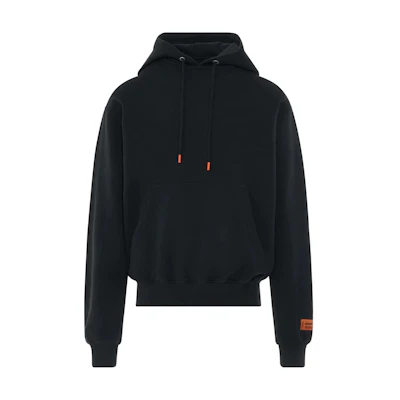 Heron Preston Black Logo Drawstring Hoodie HMBB017C99JER0031000