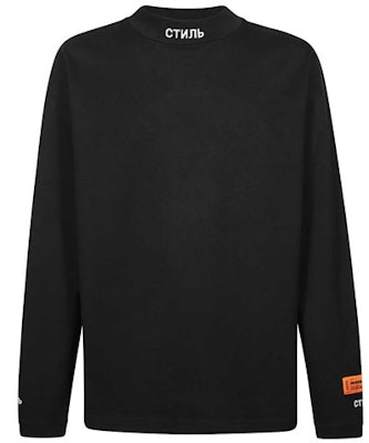 HERON PRESTON Black Logo Embroidered Crewneck Sweatshirt HMAB017F20JER0011001 Buy HERON PRESTON Black Logo Embroidered Crewneck Sweatshirt HMAB017F20JER0011001