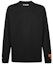 Order HERON PRESTON Black Logo Embroidered Crewneck Sweatshirt HMAB017F20JER0011001