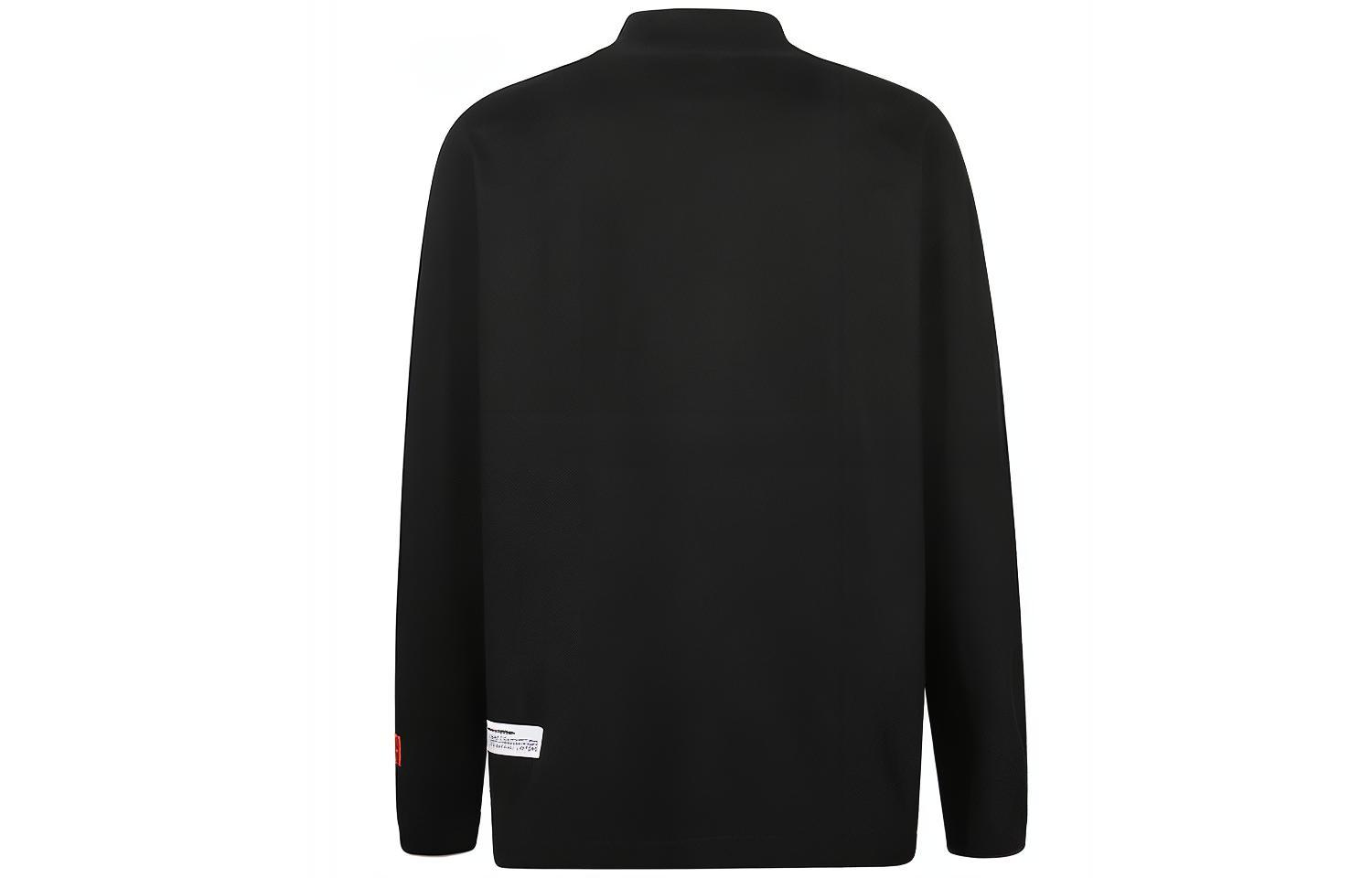 Lookbook HERON PRESTON 黑色刺繡LOGO圓領長袖上衣 HMAB017F20JER0011001