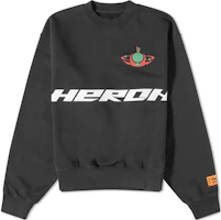 Heron Preston Black Logo Print Embroidered Loose Fit Crewneck Sweatshirt Men HMBA020F23JER0071050 Heron Preston Black Logo Print Embroidered Loose Fit Crewneck Sweatshirt Men HMBA020F23JER0071050