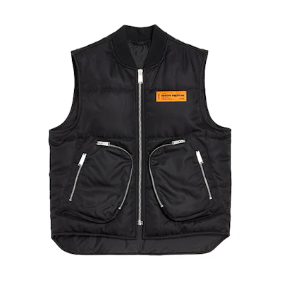 Heron Preston Black Nylon Tactical Sleeveless Vest Jacket HMEA049F20FAB0031000