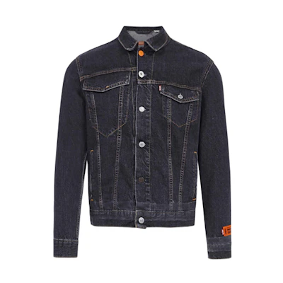 HERON PRESTON Black Patch Denim Jacket HMYE006S209260238988
