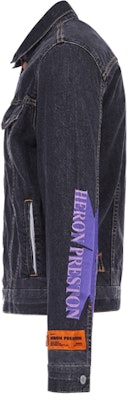 HERON PRESTON Jaket Denim Patch Hitam HMYE006S209260238988 Shop HERON PRESTON Jaket Denim Patch Hitam HMYE006S209260238988