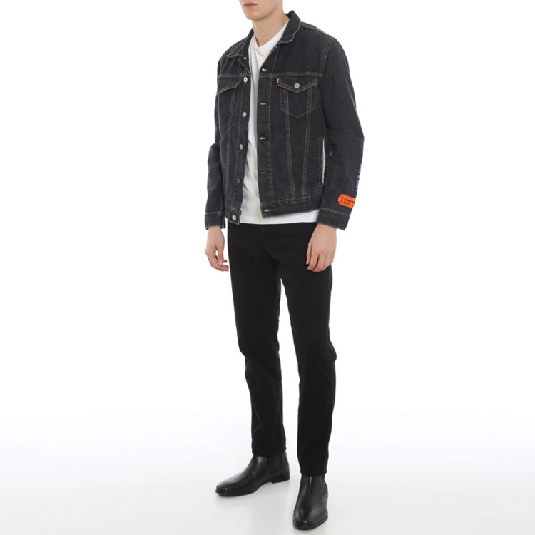 Purchase HERON PRESTON Jaket Denim Patch Hitam HMYE006S209260238988