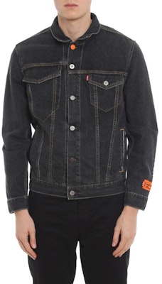 HERON PRESTON Jaket Denim Patch Hitam HMYE006S209260238988 Details for HERON PRESTON Jaket Denim Patch Hitam HMYE006S209260238988