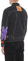 Sizing HERON PRESTON 黑色補丁牛仔外套 HMYE006S209260238988