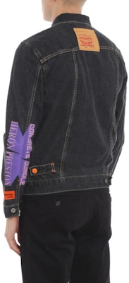 HERON PRESTON Jaket Denim Patch Hitam HMYE006S209260238988 Sizing HERON PRESTON Jaket Denim Patch Hitam HMYE006S209260238988