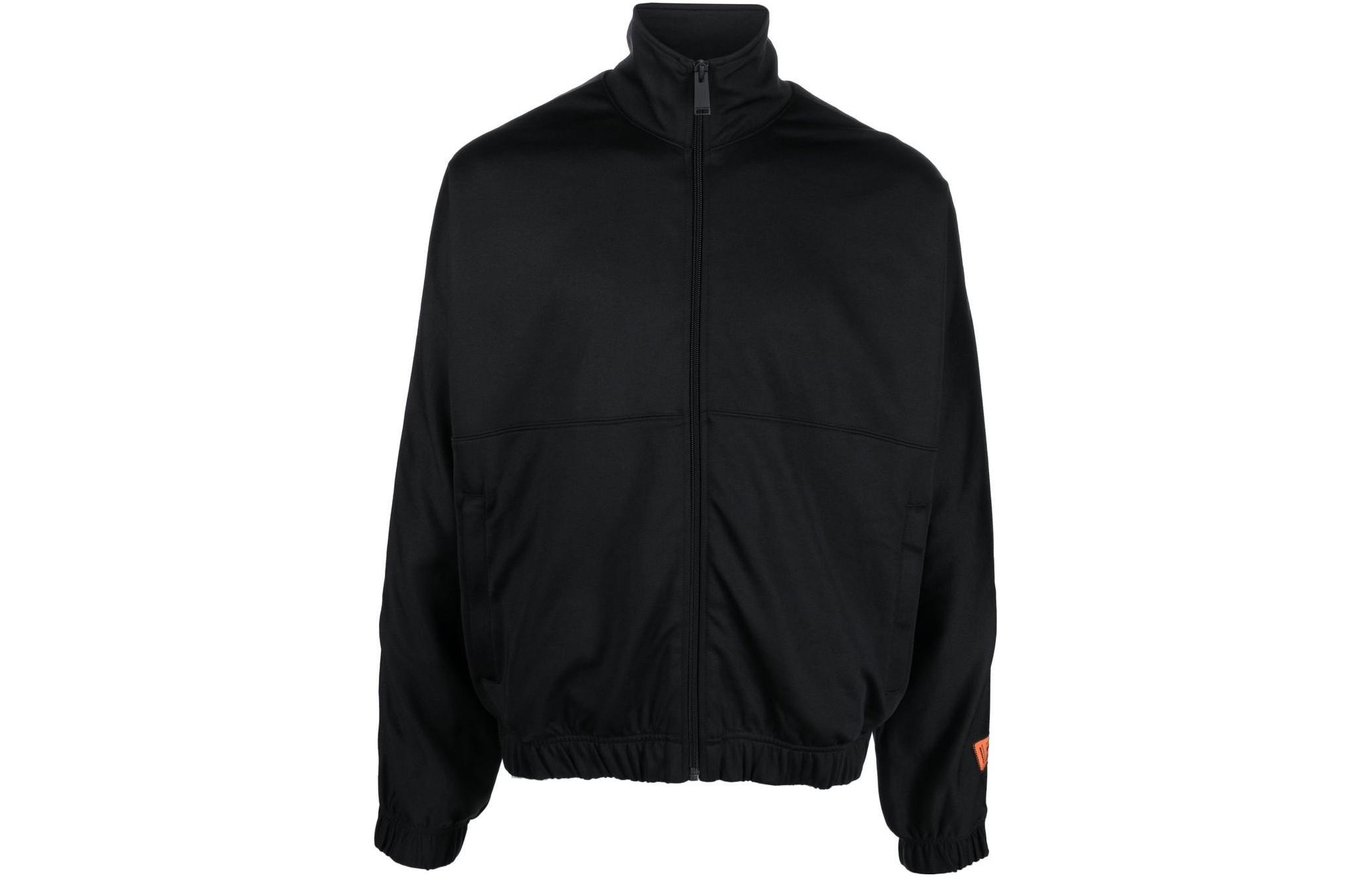 Heron Preston Black Solid Color Logo Patch Jacket HMBD006C99JER0011000