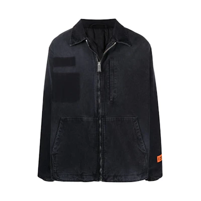 Heron Preston Black Solid Color Zip-Up Jacket HMEA062F21FAB00110001000