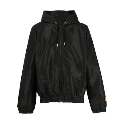 Heron Preston Black Solid Satin Zip Jacket HMEB015S22FAB0011000