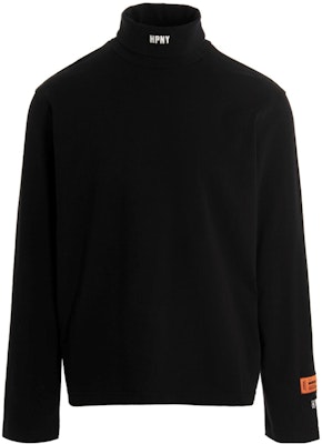 ヘロンプレストン メンズ ブラック タートルネック ロングスリーブ Tシャツ レタープリント HMAB027C99JER0021001 Buy ヘロンプレストン メンズ ブラック タートルネック ロングスリーブ Tシャツ レタープリント HMAB027C99JER0021001