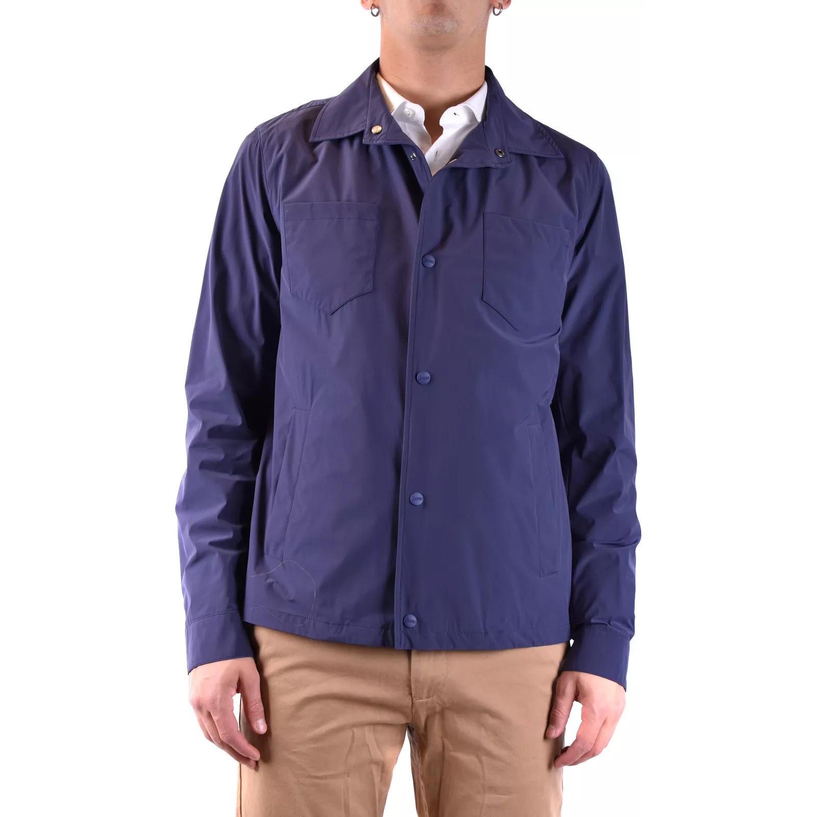 Heron Preston Blue Cropped Jacket Long Sleeve Solid Color GI0120U19343S9248