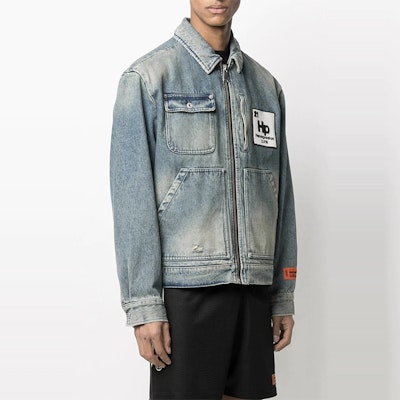 헤론 프레스톤 블루 로고 패치 워싱 데님 재킷 ZIP HMEA052R21DEN0014000 Lookbook 헤론 프레스톤 블루 로고 패치 워싱 데님 재킷 ZIP HMEA052R21DEN0014000