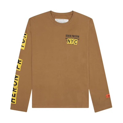 Heron Preston Brown Crewneck Sweatshirt with Lettering - HMAB028F22JER0036419